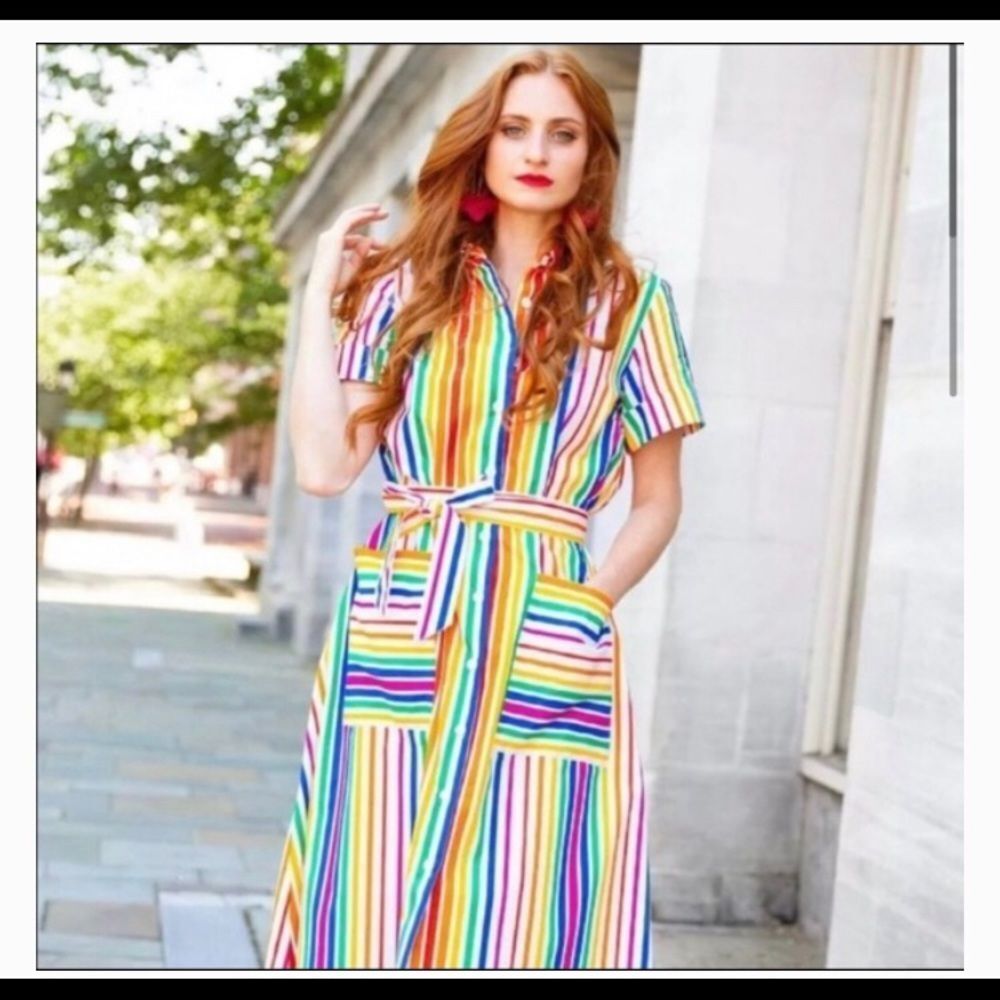 🌸 Christopher John Rogers Candy Cane Stripe Dress (AA4)